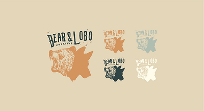 Bear + Lobo Creative Agency Branding bear branding branding design color palette doodle hand drawn handlettering lobo typography vector wolf