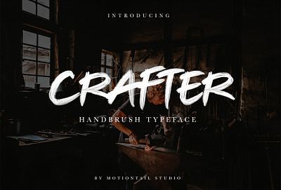 CRAFTER HANDBRUSH TYPEFACE animation app branding design flat illustrator lettering type typography website