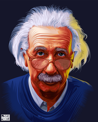 Albert Einstein Vector art art artwork graphic illustration illustrator photoshop vector vector art vector illustration vexel art