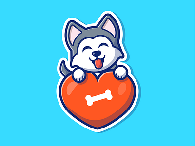 Animals and what they loves 🐶🐼🐰😸🐻🐀 animal bear bunny cartoon cat cute dog food heart husky icon illustartion kitten logo love mascot mouse panda rabbit rat