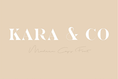 Kara & Co - Fashion Serif Font bold font display typography font girly