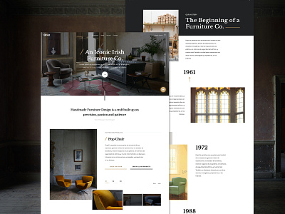 Orior Furniture Co branding ecommerce ui ux