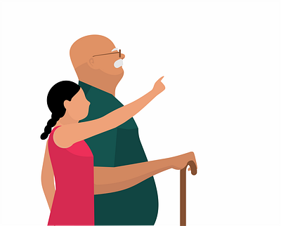 Grand paa digital flatcolors illustraion minimalistic vector