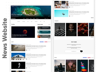 News website landing page design branding design design app designer designers illustration minimal pc ui ui ux