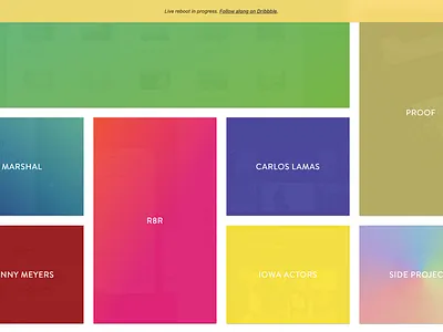 Rainbow Hover States colors grid hover portfolio portfolio design rainbow reboot