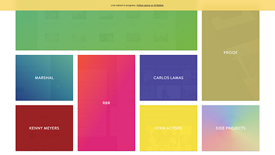 Rainbow Hover States colors grid hover portfolio portfolio design rainbow reboot