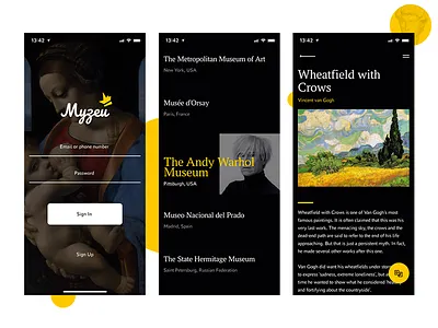 museums app art ios museum ui ux