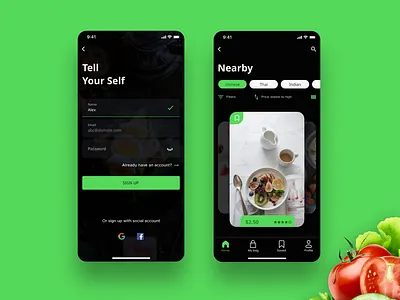 Food Delivery app colorful concept cool delivery design food minimal product design restaurant ui ui designer ux designer uxdesign
