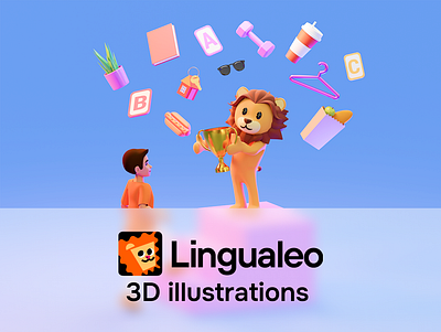 3D illustrations for Lingualeo 3d 3d render buildings character character design design digital 3d game art game map houses illustration map