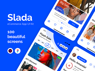 Slada — eCommerce App UI Kit android app beautiful clean ecommerce ecommerce app ecommerce design ecommerce shop iphone shop shopping slada store ui ui design ui kit ui template