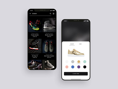 Sneaker app UI design adobe xd app design app designer app screens ar augmented reality ecommerce figma mobile mobile app mobile app ui design shopping app sketchapp ui ui design ui kit ui ux design 应用 应用界面 设计