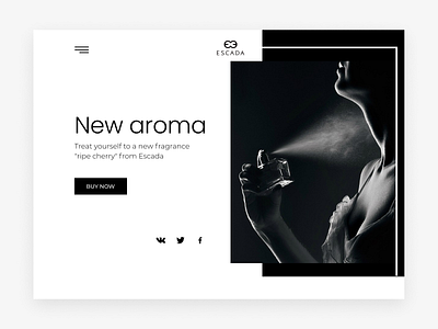 Perfumery design perfume ui ux дизайн целевая страница