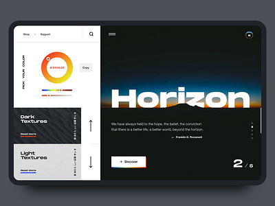 Horizon - Modern website design concept adobexd colors texture ui ux webdesign