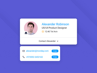 Person Card card contact person