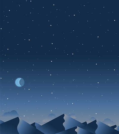 Dusk design dribbble dusk environment design evening illustration lighting moon mountains night night sky sand dunes