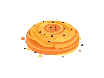 Traditional Azerbaijani Qogal Vector azerbaijan bake food illustrator qogal sweet traditional