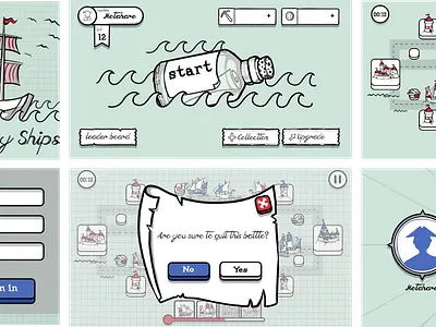 Stylized hand drawn game UI app game ui handdrawn illustration stylized game ui ui