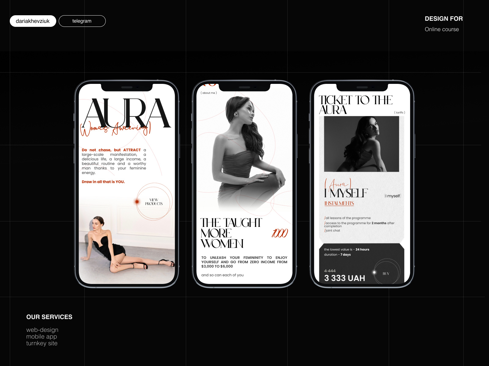 Example of UX/UI Design Landing Page 