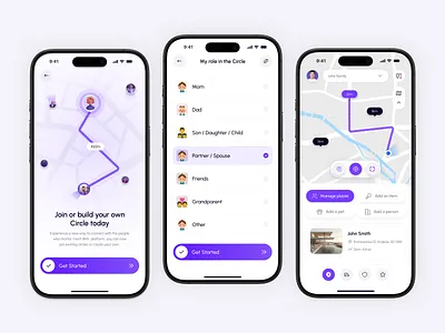 Life360 - Live Location Sharing Mobile App app design emergency family gps ios location location sharing location tracker maps mobile app ride app sharing sos trip ui uiux ux