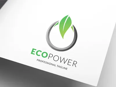 Eco power logo bio power technology logo design biofuel green environment