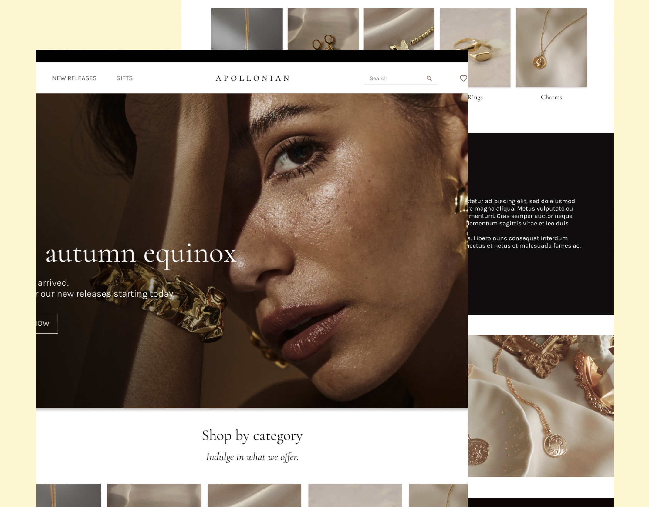Jewellery Web Design UI branding graphic design ui