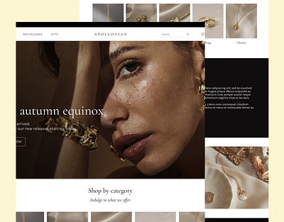 Jewellery Web Design UI branding graphic design ui