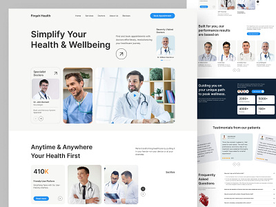 Healthcare Landing Page | Medical Website | Hospital | Doctor branding design doctor firqah firqah lab graphic design health healthcare healthy hospital illustration landing page medical patient treatment ui uiux website wellness