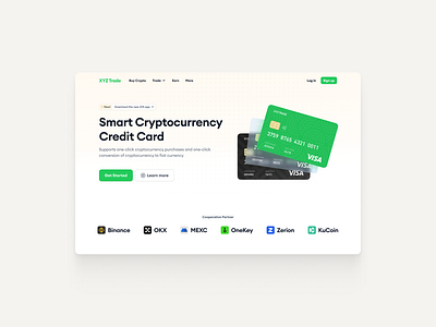 CryptoCard Landing Page branding card crypto cryptocurrency landingpage typography website