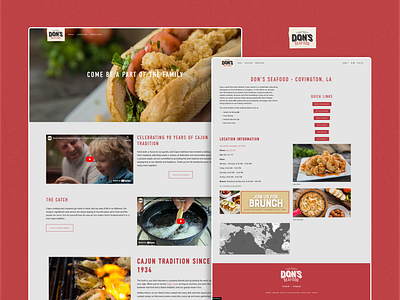 Dons seafood - Website 3d animation branding graphic design logo motion graphics ui