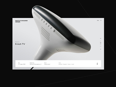 Naoto Fukasawa Design - Product Page animation black design desktop grid interaction minimal product product design typography ui ux web website