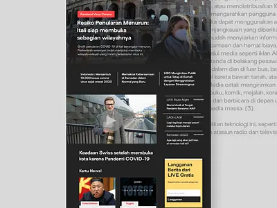 Detail Web From Mass Media LIVE - UI web branding copywriting design mass media minimal ui ux uxdesign web