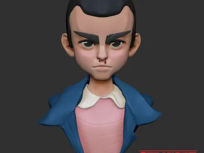 Stranger Things 3d 3d art 3d artist 3d designer artist bahrain baylon character design eleven fan art graphic design illustration philippines riyah riyah baylon stranger things