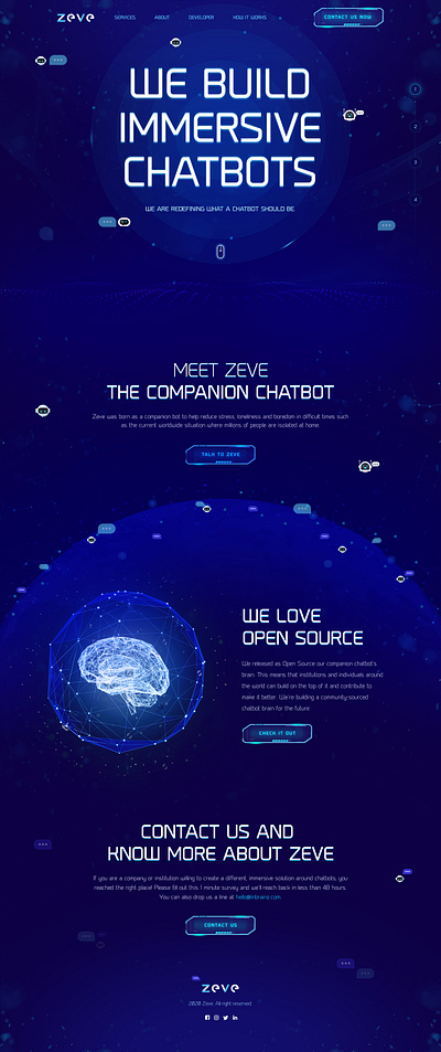 Chatbot landing page clean color design illustration photoshop simple typography ux web website