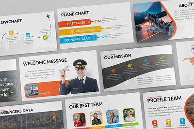 Airwaves - Airlines Powerpoint Template business presentation finance keynote template lookbook minimal pitchdeck powerpoint template presentation simple slides
