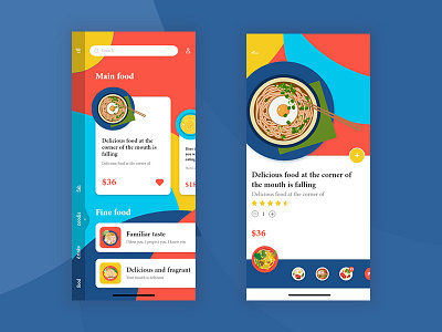 Hand painted food app app design illustration type typography ui ux