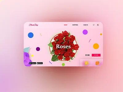 Flower Shop Product Page adobe illustrator adobe photoshop adobe xd design flower shop flower website flowers illustartor web design website design