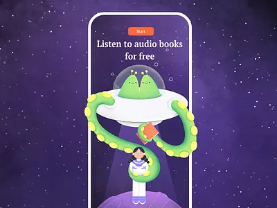 Listen To Audio Books 2d affinitydesigner art characterdesign color dailyui flat illustration illustrator vector