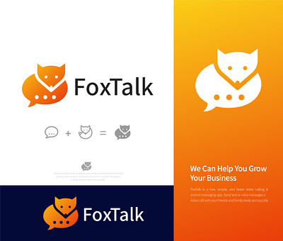 FoxTalk Logo Design || logo design for free messaging app app brand design chat chat logo chatting chatting app clean logo design fox logo foxtalk icon logo logo design logo design branding minimalist logo simple logo talk logo unique logo