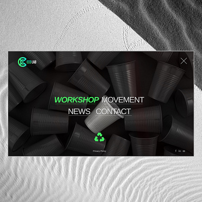 Eco Lab - Landing Page app black clean concept concept design eco ecolab ecology inspiration landingpage logo logotype minimal plastic recycle typography ui uidesigns ux zerowaste