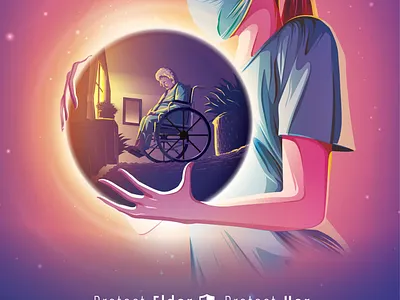 Protect Elder, Protect Her, Protect Long-Term Care art art4longtermcare concept coronavirus covid 19 doctors epidemic illustration longtermcare longtermcareworkers medicalworkers nurses pandemic risk vector