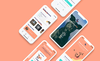 Mobile UI for a Pet App app app design design mobileapp ui userinterface ux