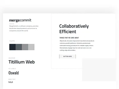 MergeCommit - Style Guide bitcoin blockchain design ethereum technology ui web website