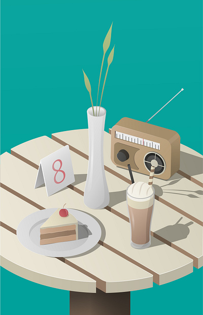 Sweet Cake cake isometric radio