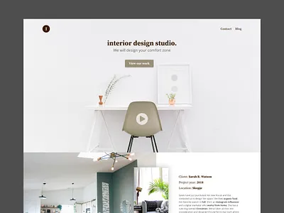 Interior Design Landing Page interior design landing page landing page design web design