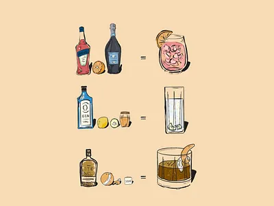 Bar Menu alcohol bar drink fresh happy hour lemon orange spritz