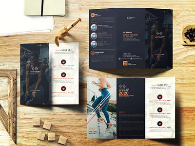 Gym promo trifold brochure brochure brochuredesign brochuretemplate businessowner corporatebrochure corporateidentity creativeminds design freelancers graphic design inspiration photoshop psd psd design psd template psdtemplate template trifold trifold brochure voucher