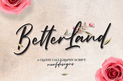 Better Land | A Classy Calligraphy Script branding brush calligraphy font font design handwritten lettering logo logotype script typography