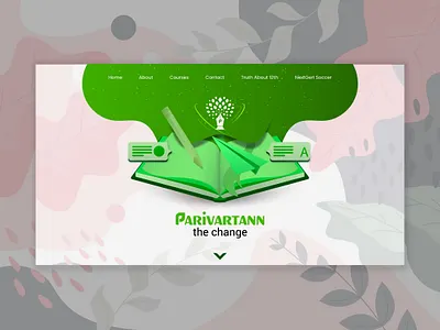 Parivartann Landing page for Education & Career consulting Brand artist background career consulting design designer education flatdesign green illustration illustrator india landing page design landingpage ui website