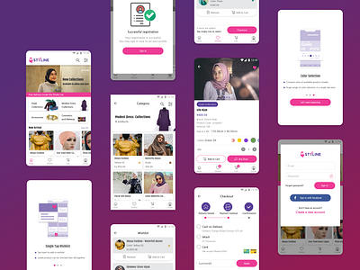 Styline- Modest Lifestyle Shopping App app bangladesh hijab lifestyle mobile app design mobile app ui modest shopping styline ui ux