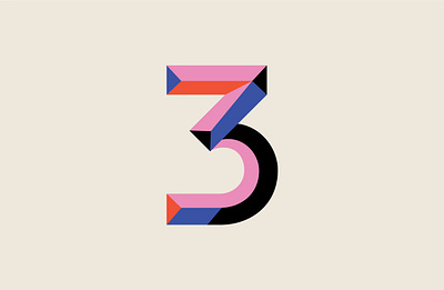 number 3d architectural colourful daily daily 100 challenge dailylogochallenge design drawing inspiration logo malika favre number number design numbers simple simple design simple logo simplicity typeface typogaphy